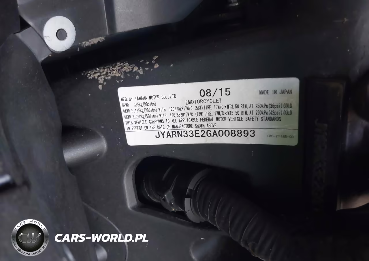 2016 Yamaha Fz09 VIN:JYARN33E2GA008893 - 10
