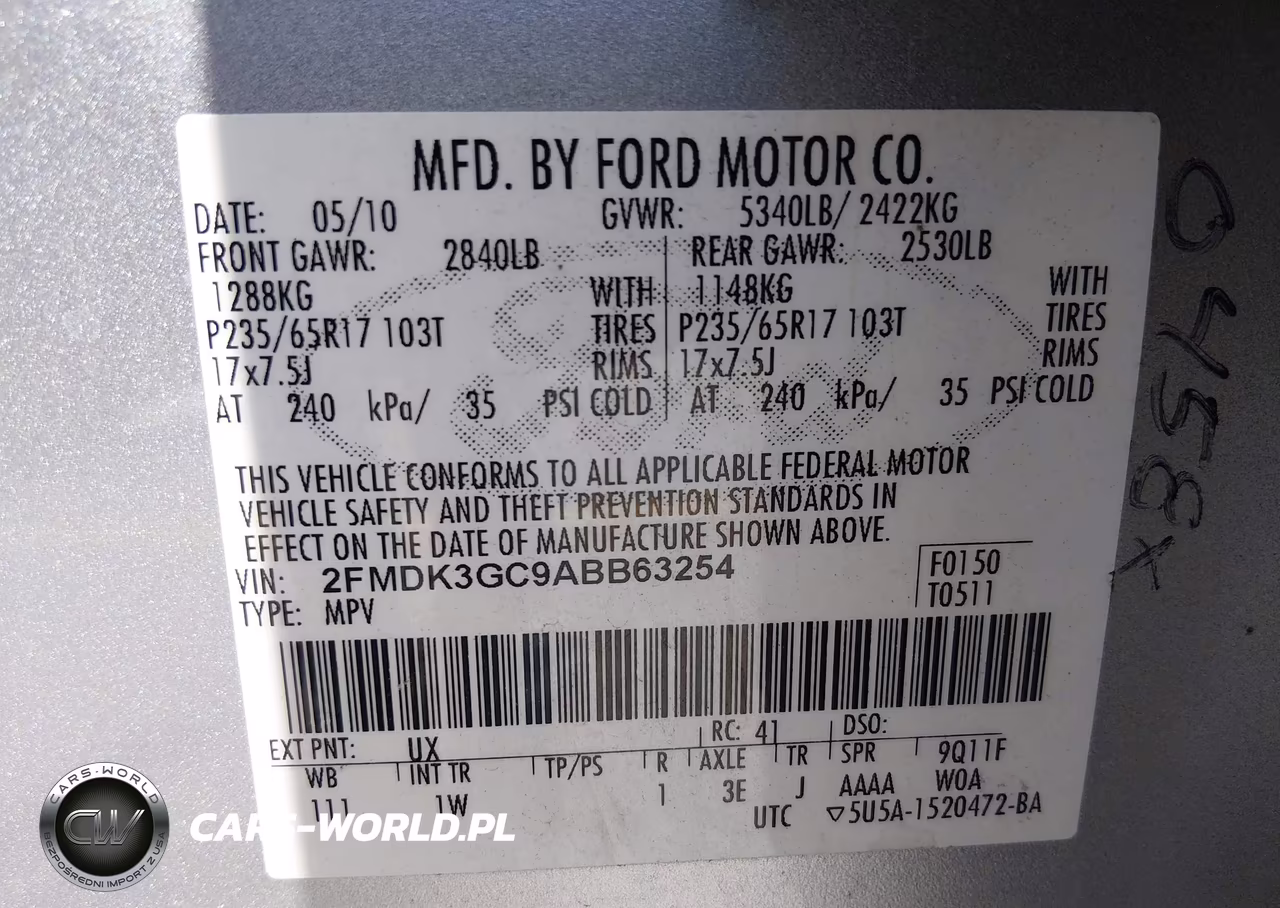 2010 Ford Edge Se VIN:2FMDK3GC9ABB63254 - 9