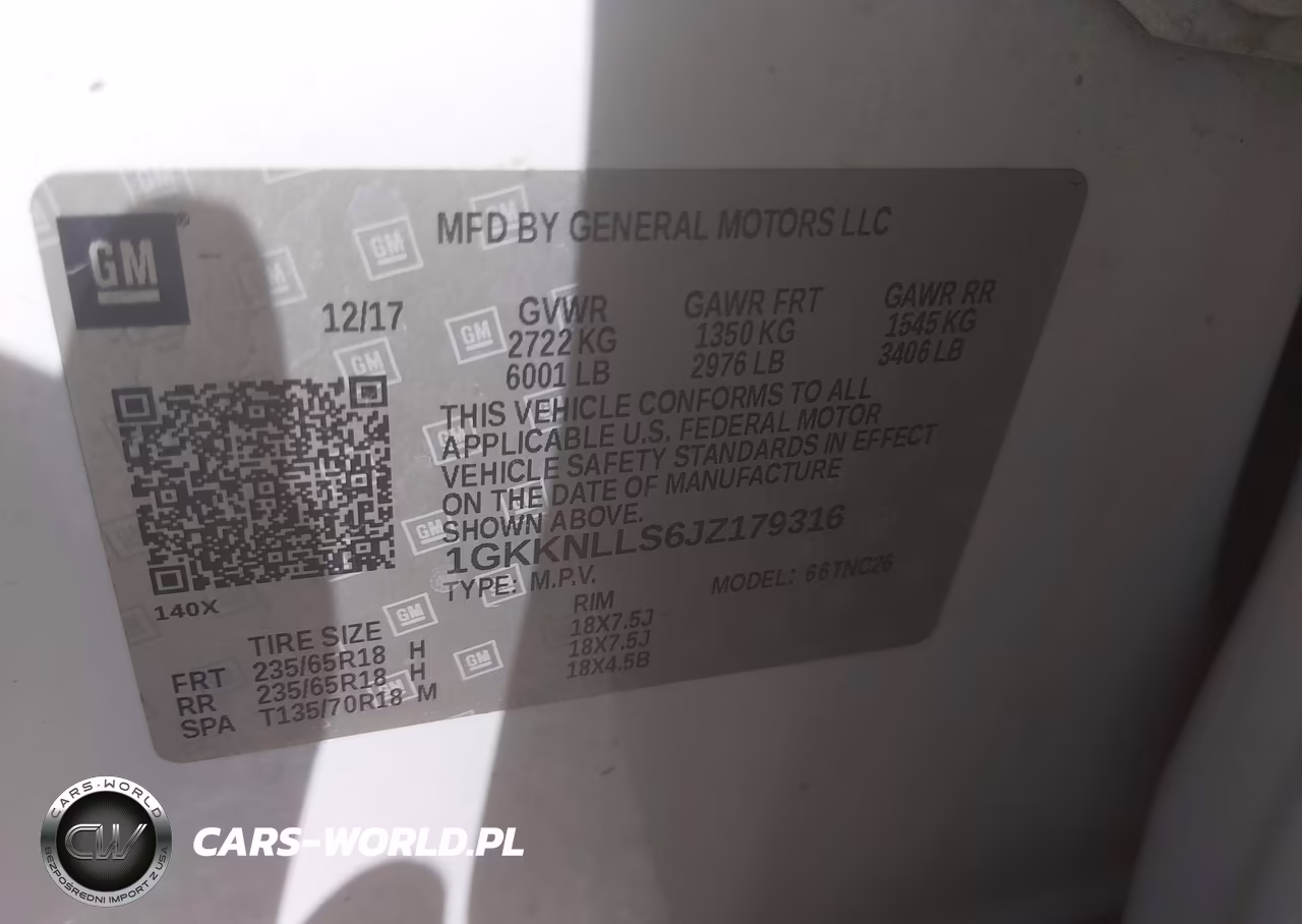 2018 GMC Acadia Sle-2 VIN:1GKKNLLS6JZ179316 - 9