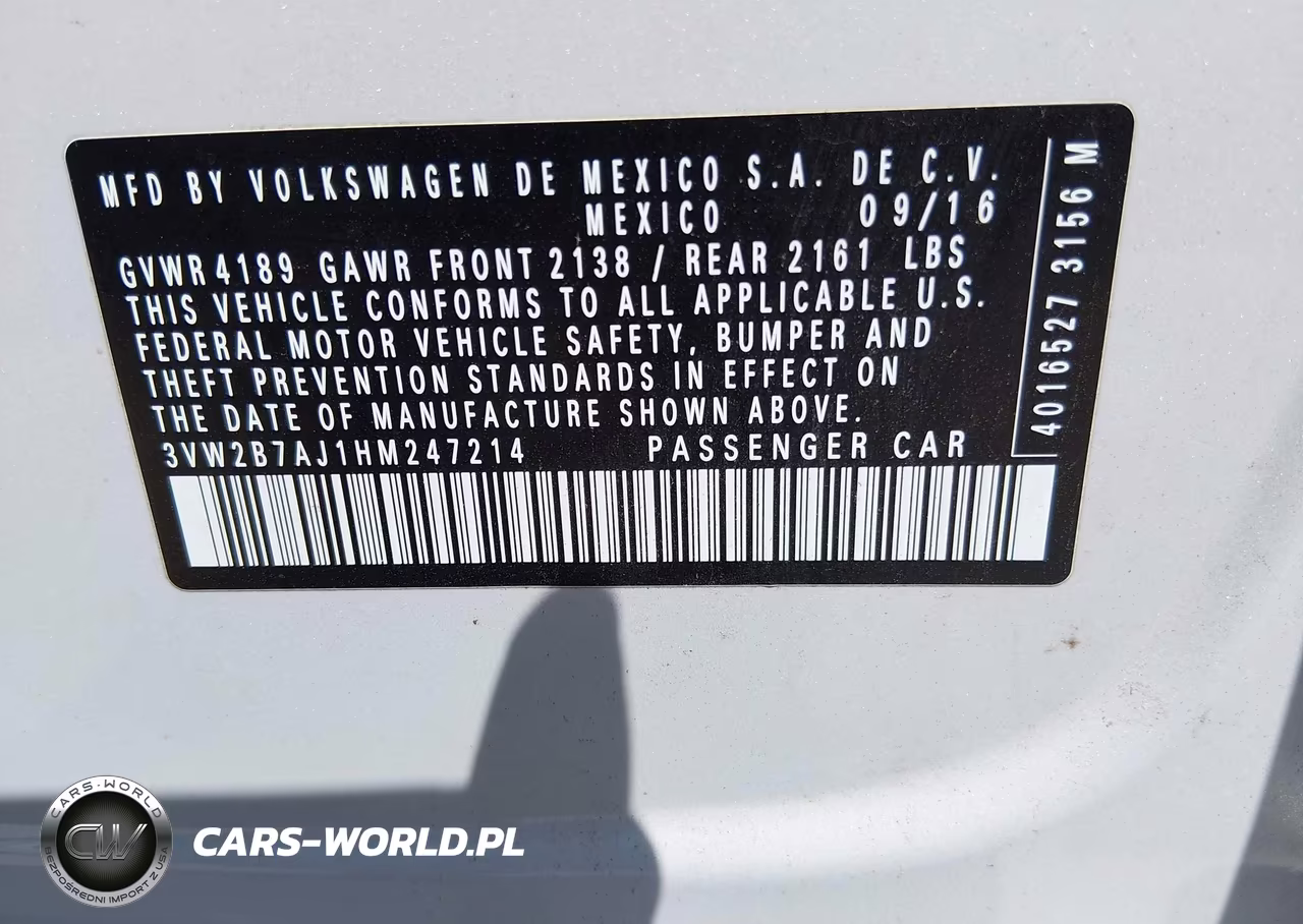 2017 Volkswagen Jetta 1.4T S VIN:3VW2B7AJ1HM247214 - 9