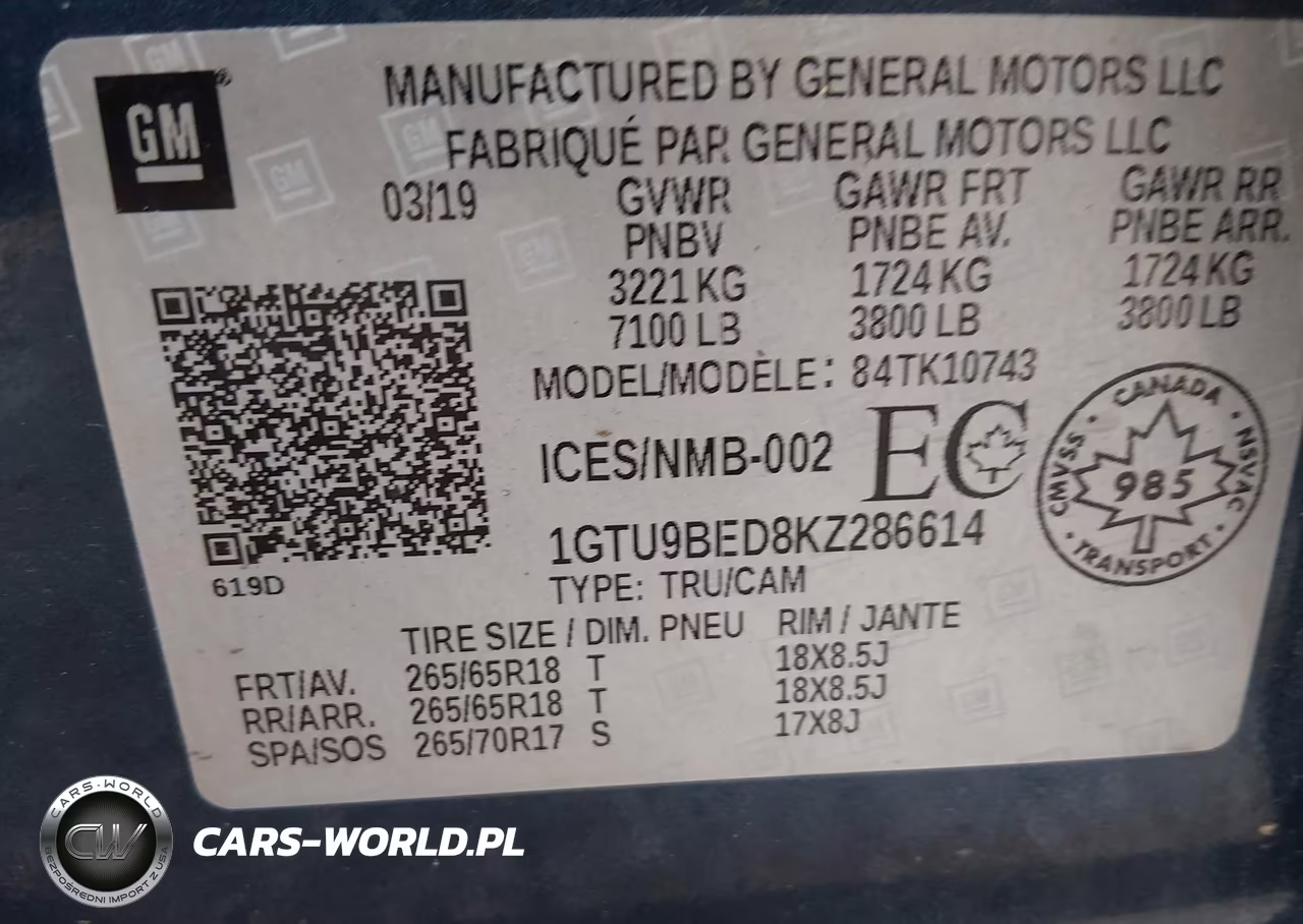 2019 GMC Sierra 1500 Sle VIN:1GTU9BED8KZ286614 - 9