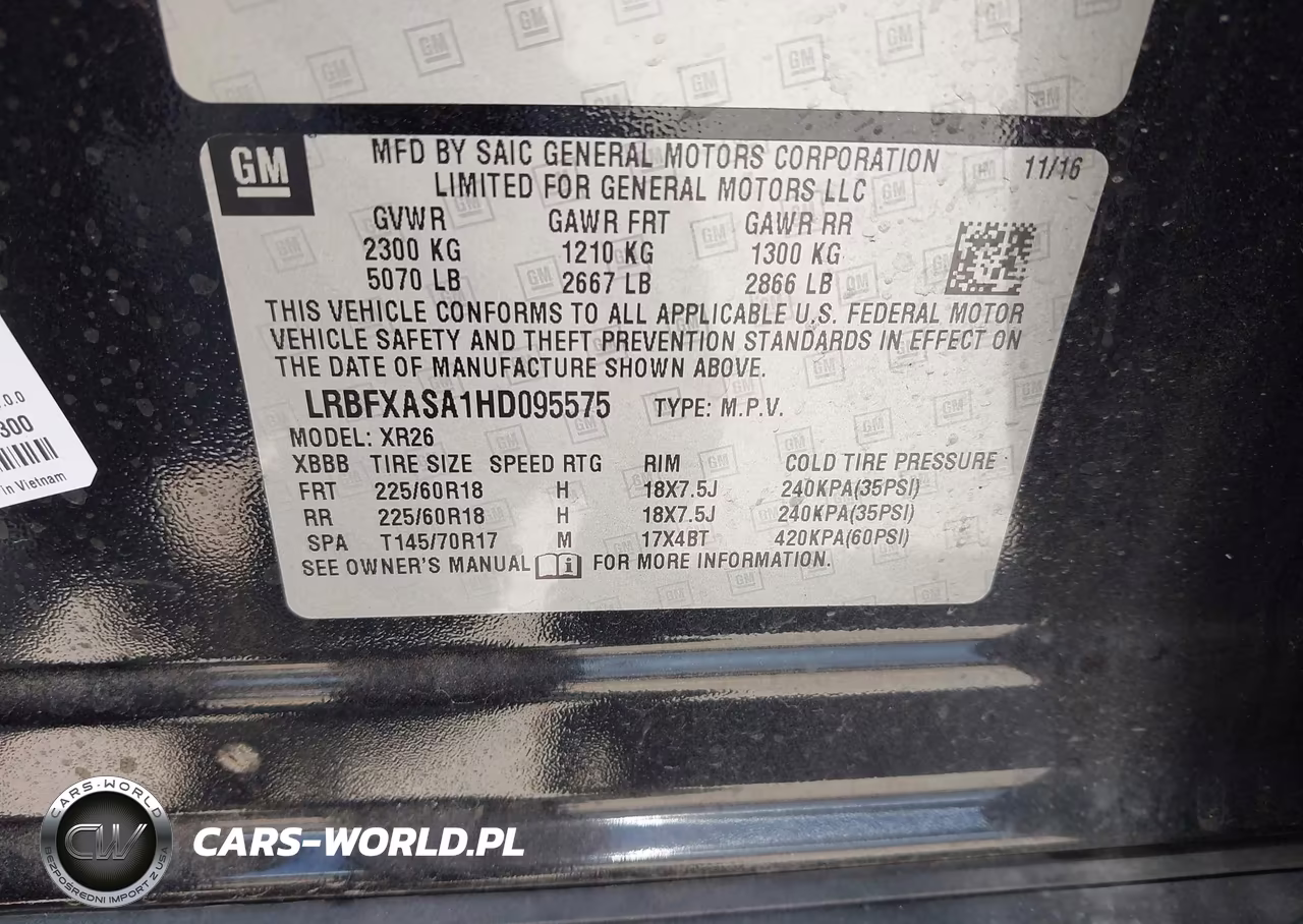 2017 Buick Envision Preferred VIN:LRBFXASA1HD095575 - 9