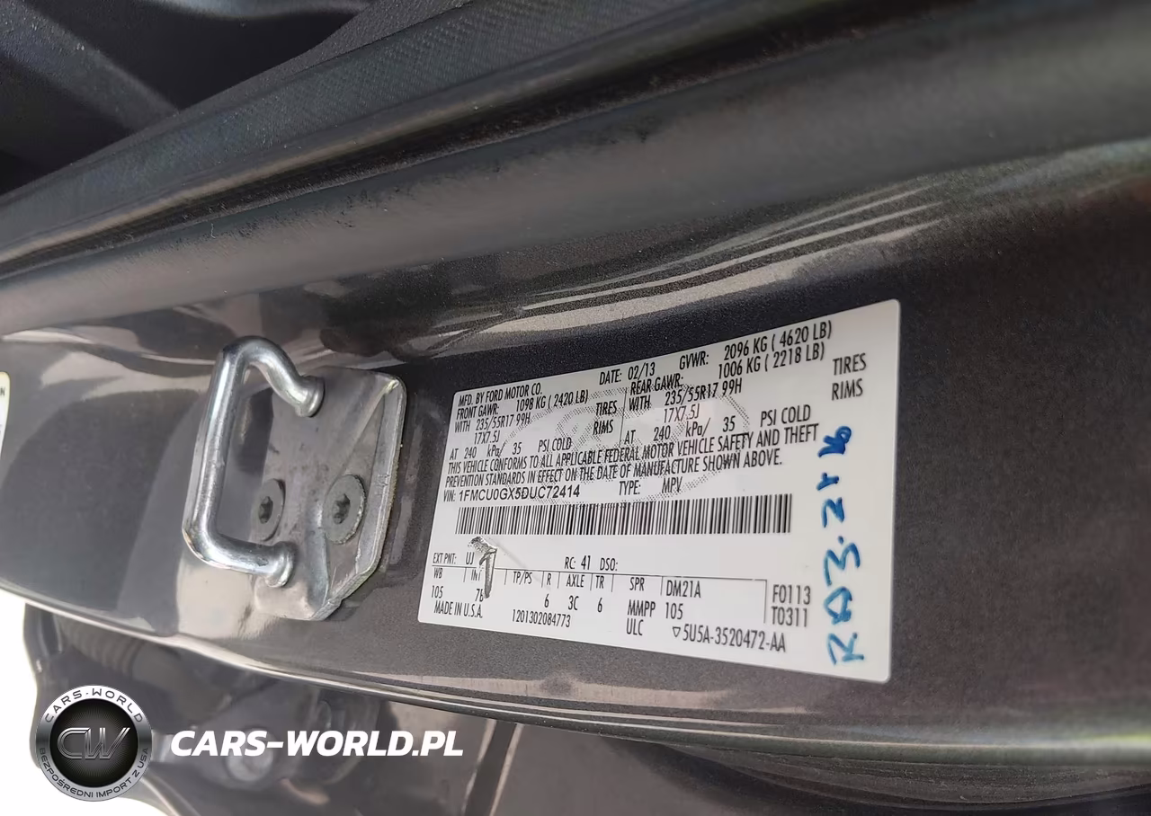 2013 Ford Escape Se VIN:1FMCU0GX5DUC72414 - 9