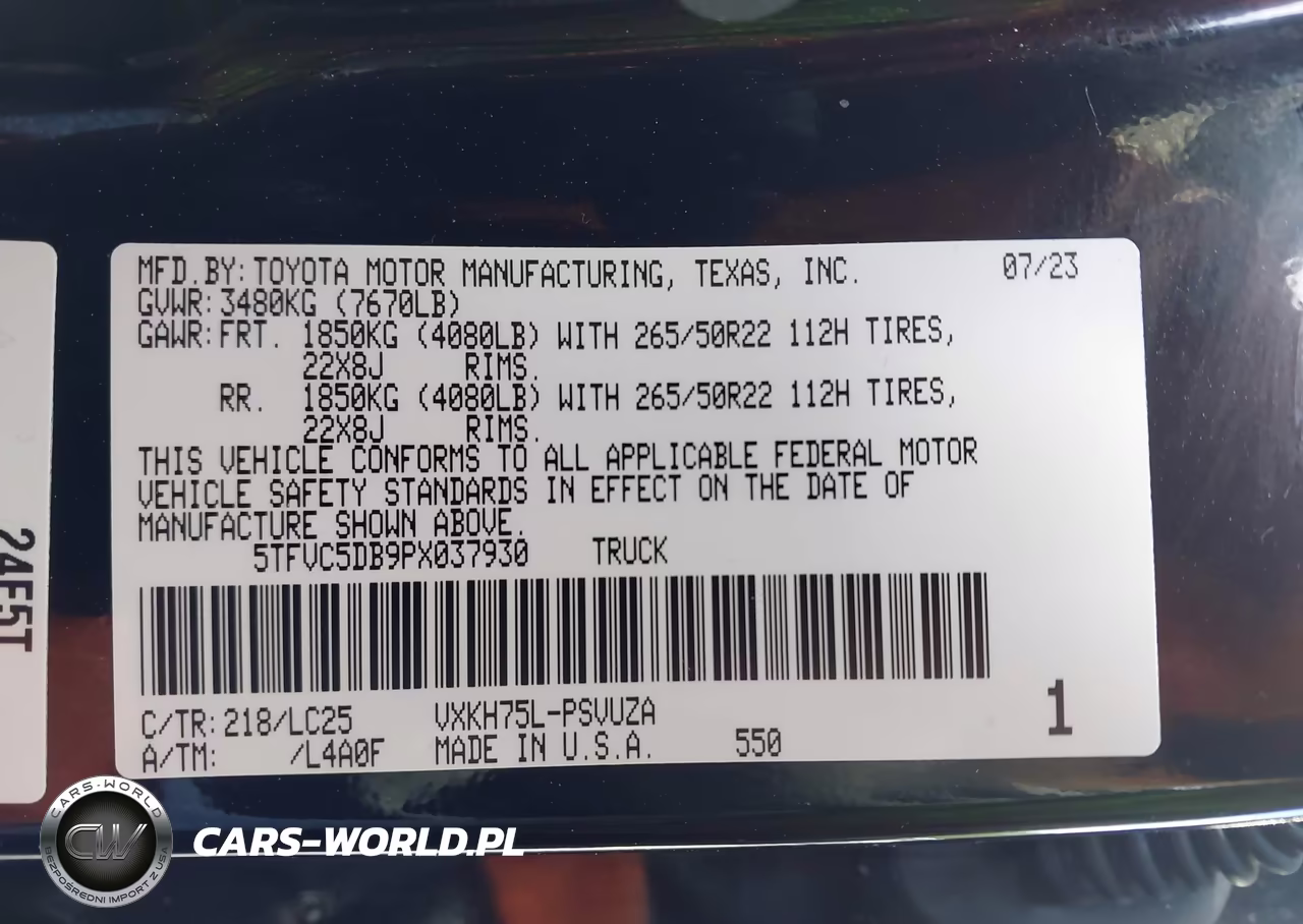 2023 Toyota Tundra Hybrid Capstone VIN:5TFVC5DB9PX037930 - 9