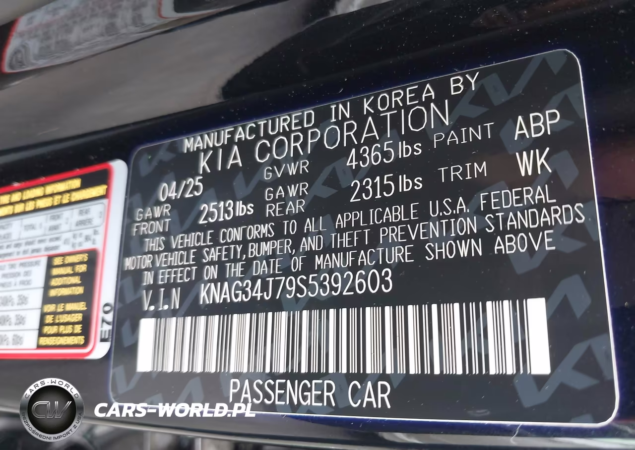 2025 Kia K5 Ex VIN:KNAG34J79S5392603 - 9