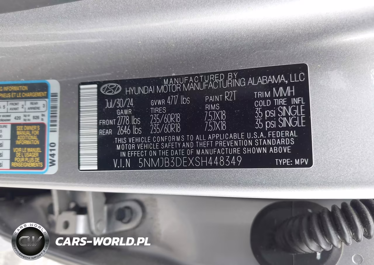 2025 Hyundai Tucson Sel VIN:5NMJB3DEXSH448349 - 9
