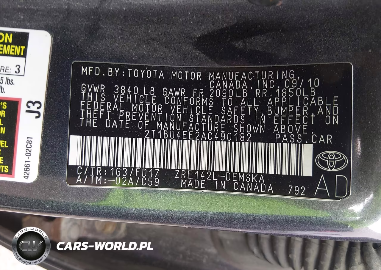 2010 Toyota Corolla S VIN:2T1BU4EE2AC490182 - 9