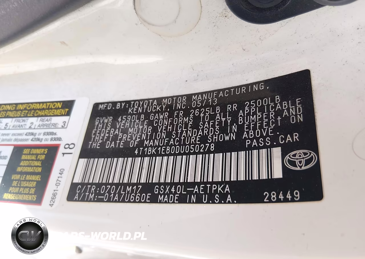 2013 Toyota Avalon Limited VIN:4T1BK1EB0DU050278 - 9