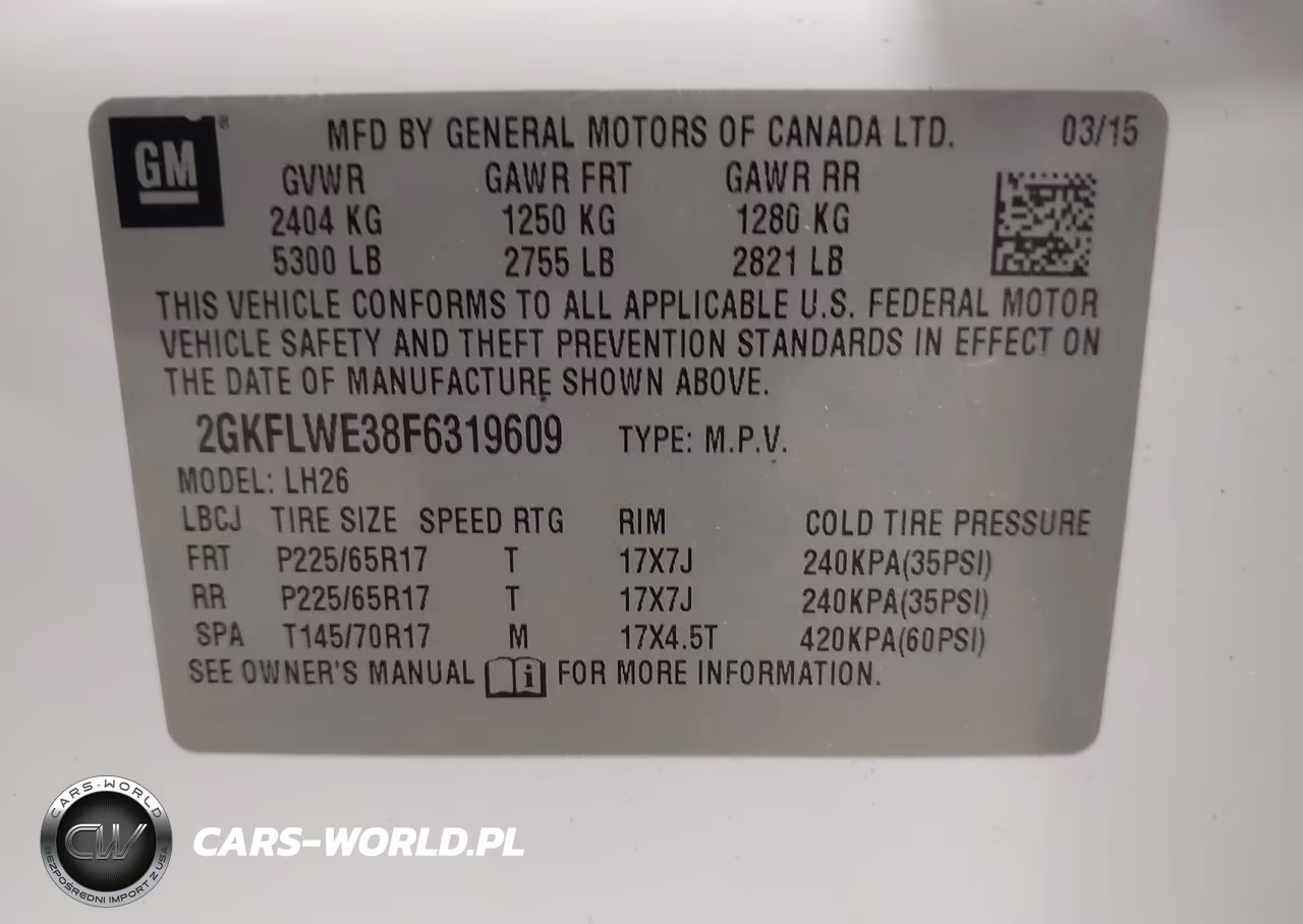 2015 GMC Terrain Sle-2 VIN:2GKFLWE38F6319609 - 9