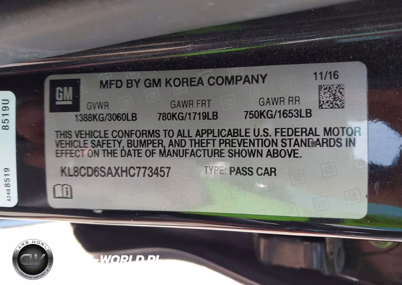 2017 Chevrolet Spark 1Lt Cvt VIN:KL8CD6SAXHC773457 - 9