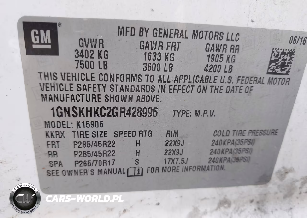 2016 Chevrolet Suburban Lt VIN:1GNSKHKC2GR428996 - 9
