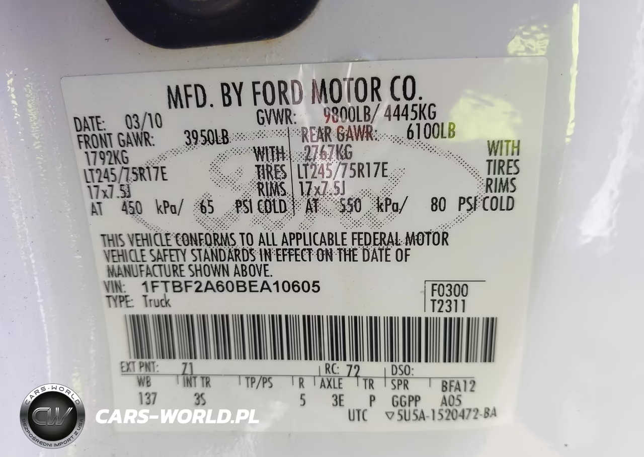 2011 Ford F-250 Xlt VIN:1FTBF2A60BEA10605 - 9