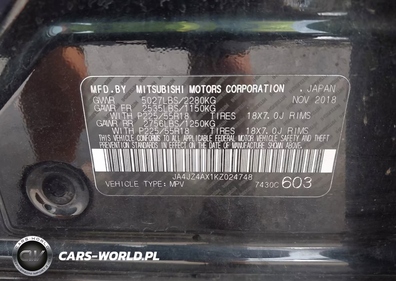 2019 Mitsubishi Outlander Gt VIN:JA4JZ4AX1KZ024748 - 9