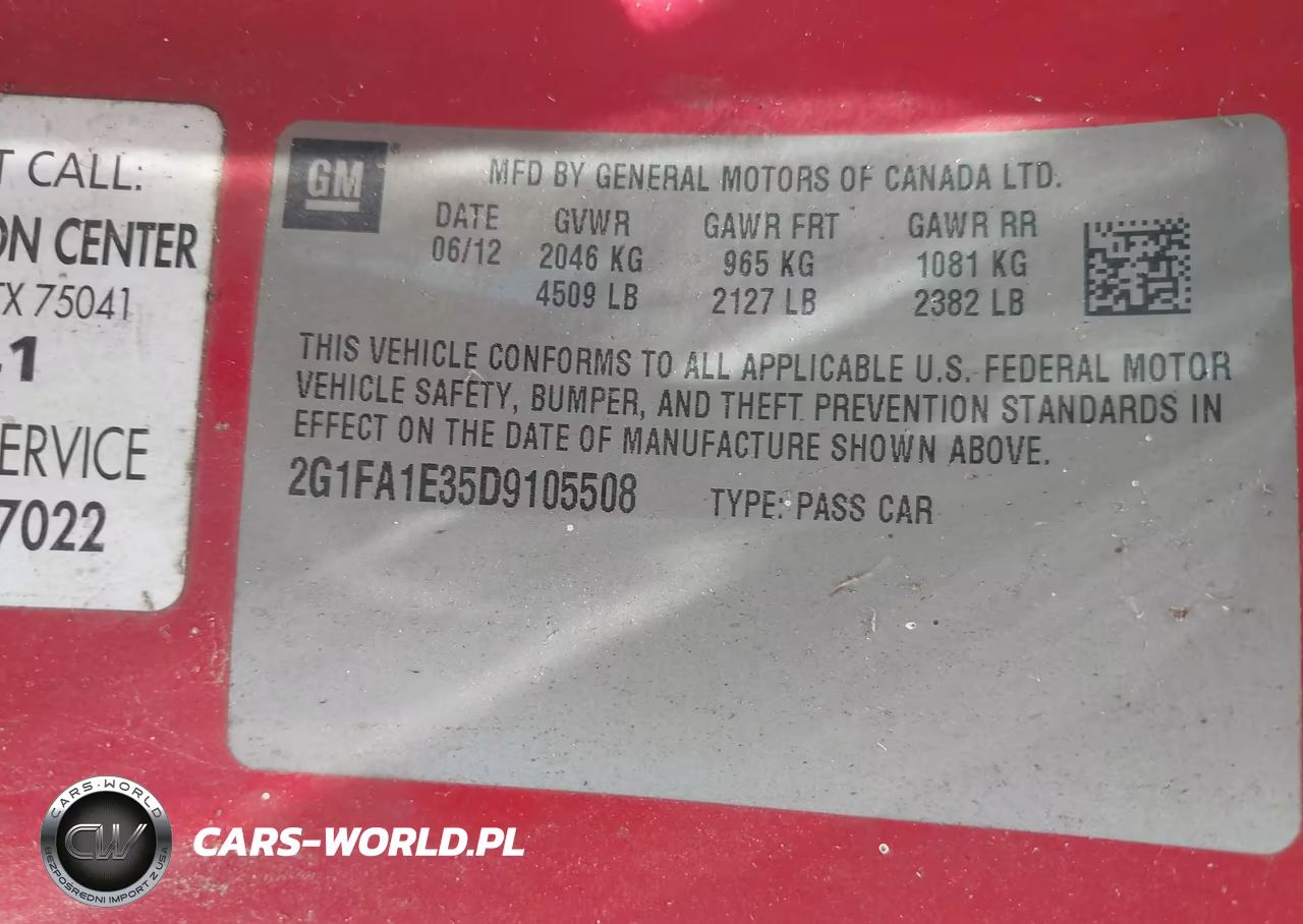 2013 Chevrolet Camaro 2Ls VIN:2G1FA1E35D9105508 - 9