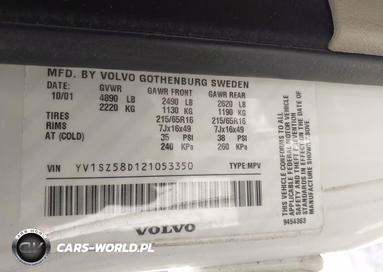 2002 Volvo V70 Xc VIN:YV1SZ58D121053350 - 9