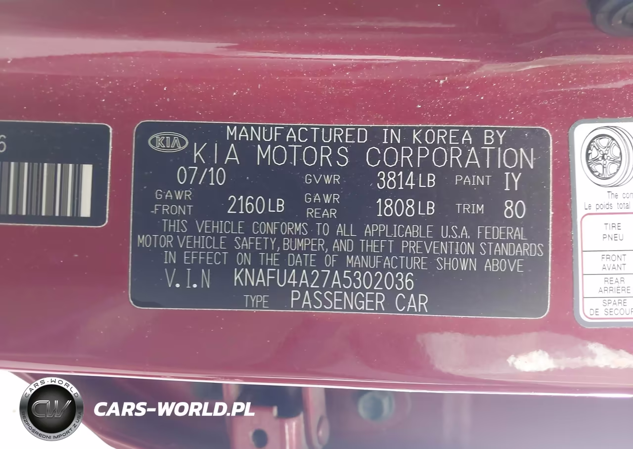 2010 Kia Forte Ex VIN:KNAFU4A27A5302036 - 9