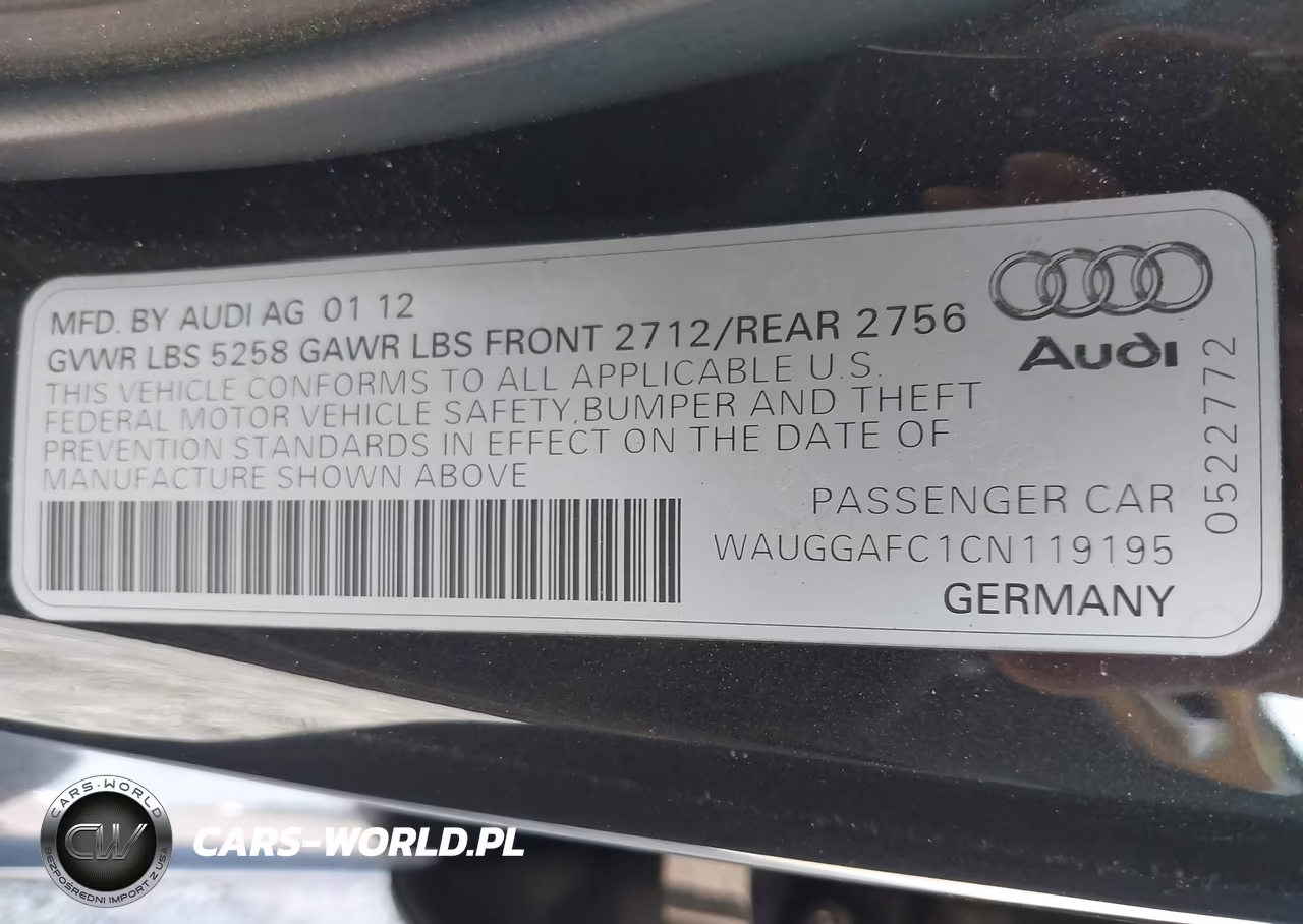2012 Audi A6 3.0T Premium Plus VIN:WAUGGAFC1CN119195 - 9