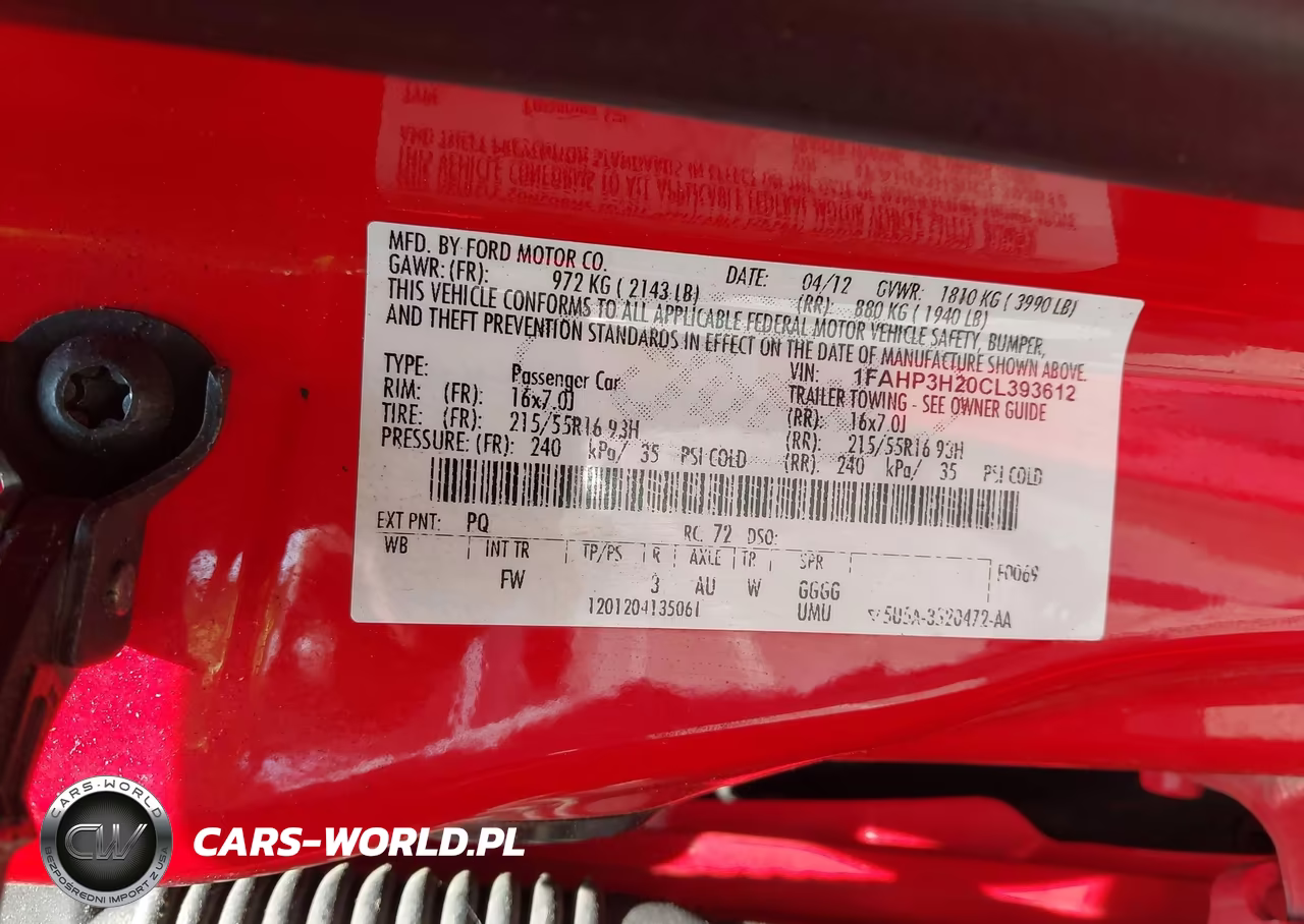 2012 Ford Focus Sel VIN:1FAHP3H20CL393612 - 9