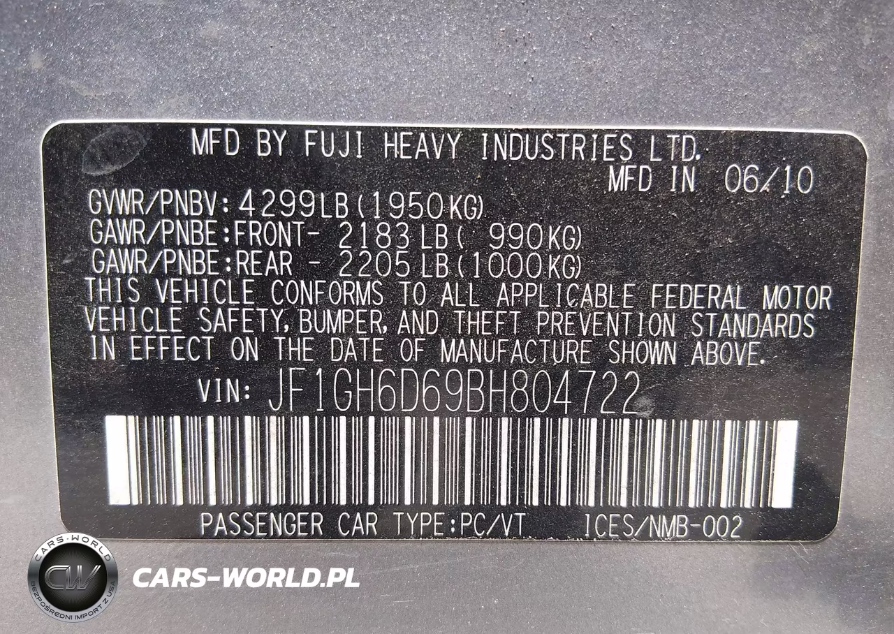 2011 Subaru Impreza Outback Sport VIN:JF1GH6D69BH804722 - 9