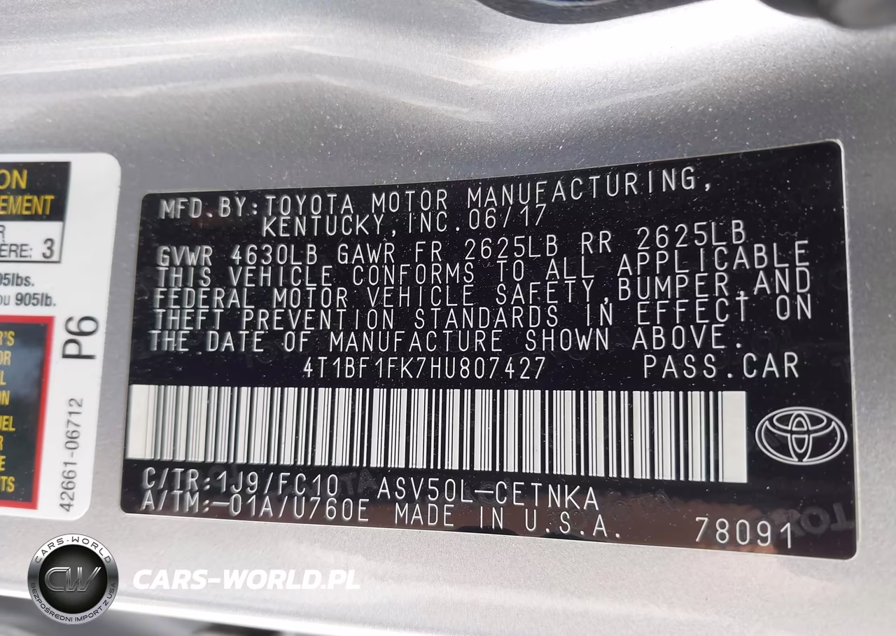 2017 Toyota Camry Le VIN:4T1BF1FK7HU807427 - 9