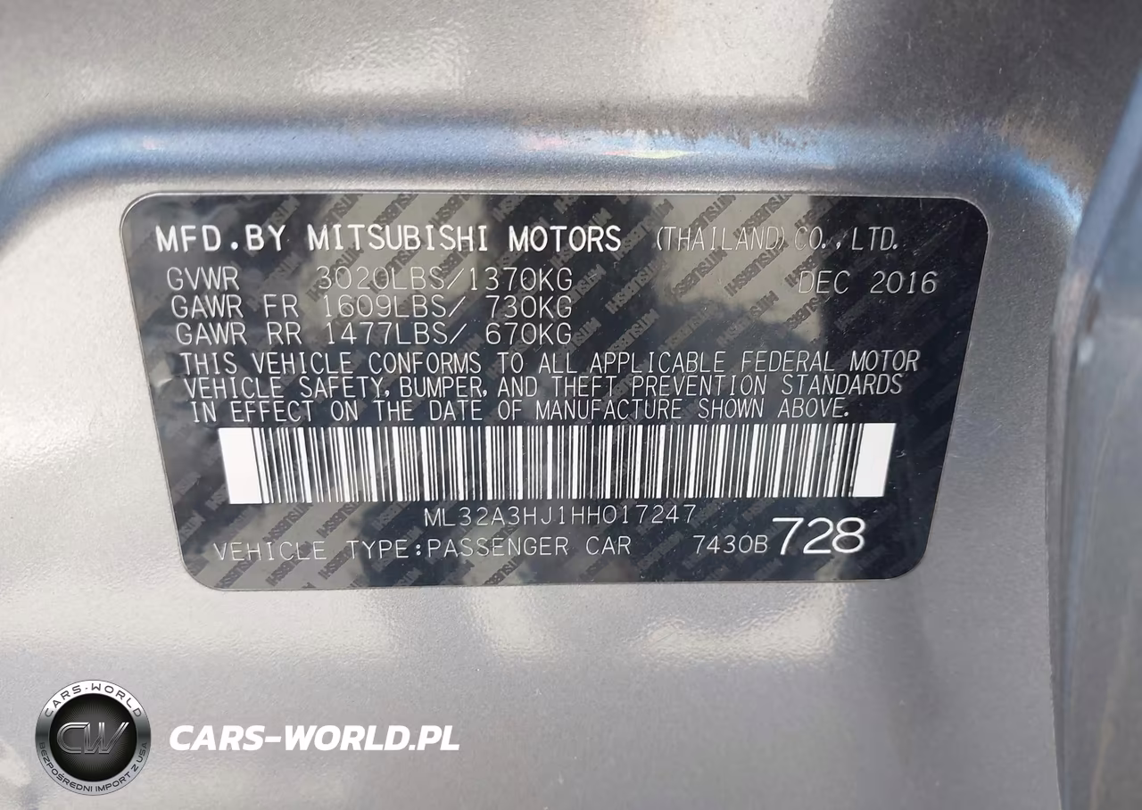 2017 Mitsubishi Mirage Es VIN:ML32A3HJ1HH017247 - 9