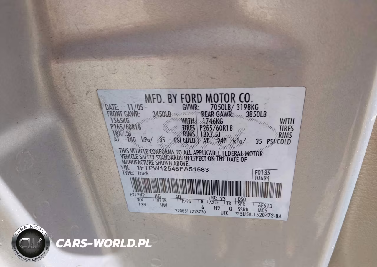 2006 Ford F-150 Lariat-Xlt VIN:1FTPW12546FA51583 - 9