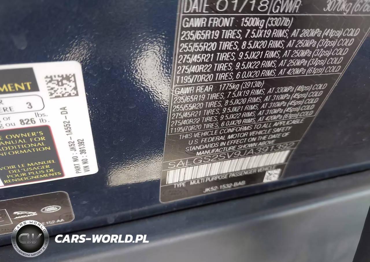2018 Land Rover Range Rover 3.0L V6 Supercharged Hse VIN:SALGS2SV9JA391392 - 9