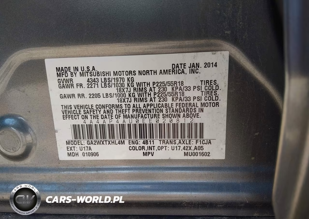 2014 Mitsubishi Outlander Sport Se VIN:4A4AP4AU0EE020812 - 9