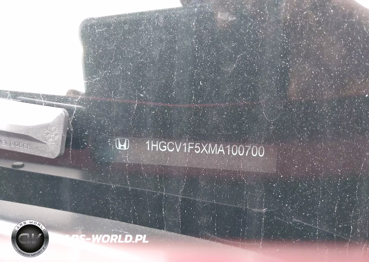 2021 Honda Accord Ex-L VIN:1HGCV1F5XMA100700 - 9