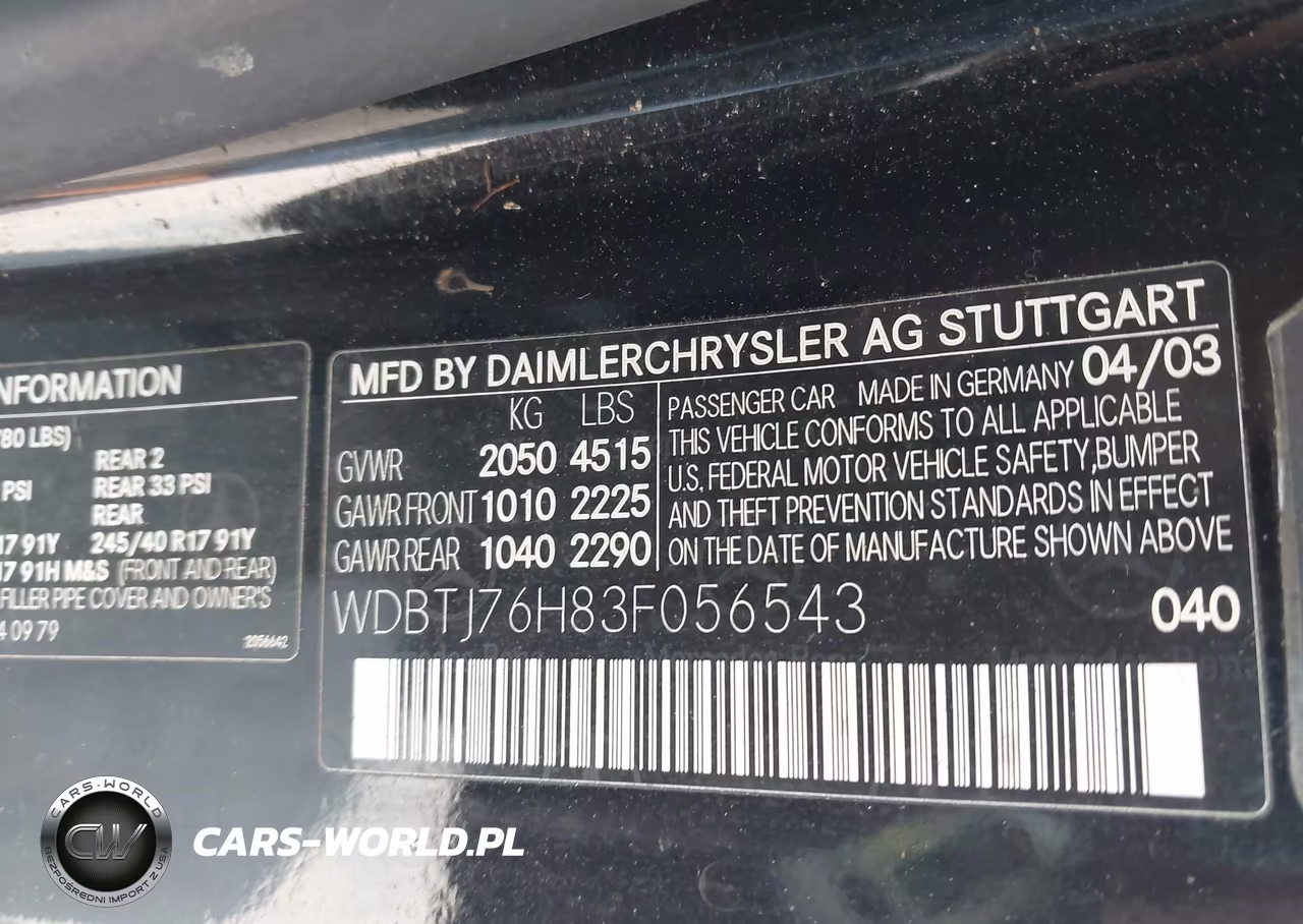 2003 Mercedes-Benz Clk 55 Amg VIN:WDBTJ76H83F056543 - 9
