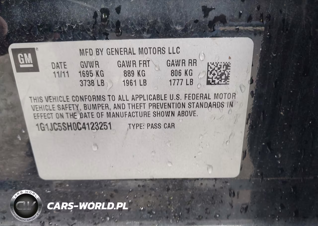 2012 Chevrolet Sonic 2Lt VIN:1G1JC5SH0C4123251 - 9