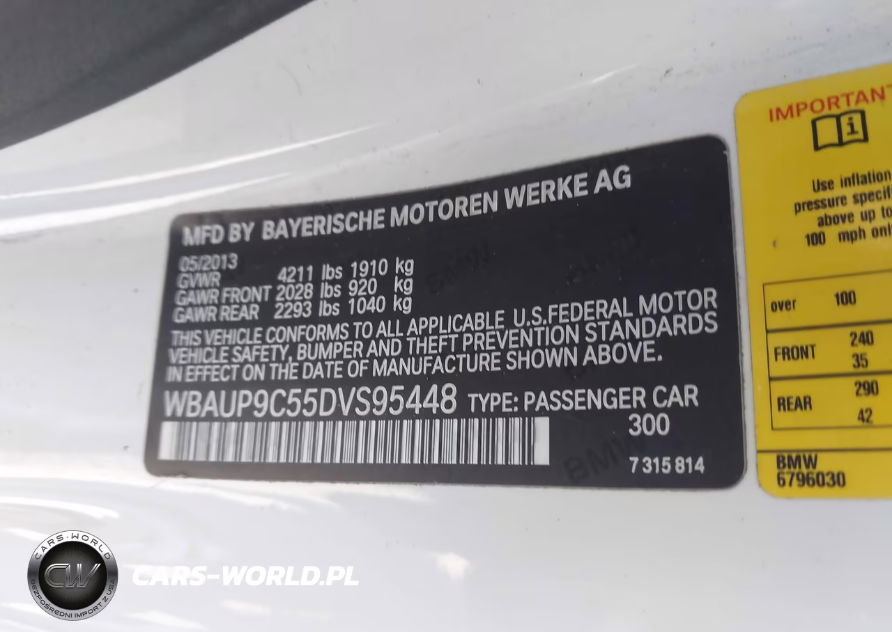 2013 BMW 128I VIN:WBAUP9C55DVS95448 - 9