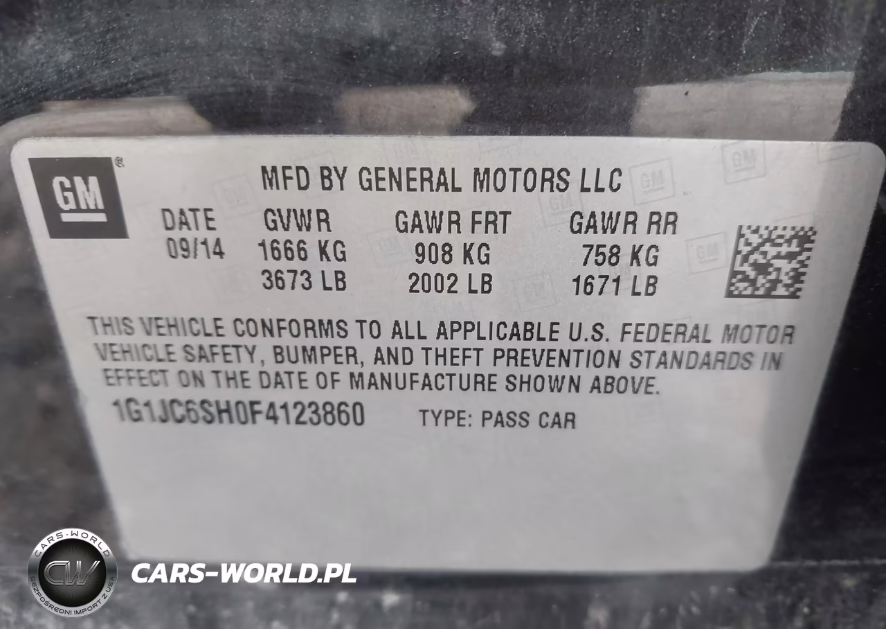 2015 Chevrolet Sonic Lt Auto VIN:1G1JC6SH0F4123860 - 9