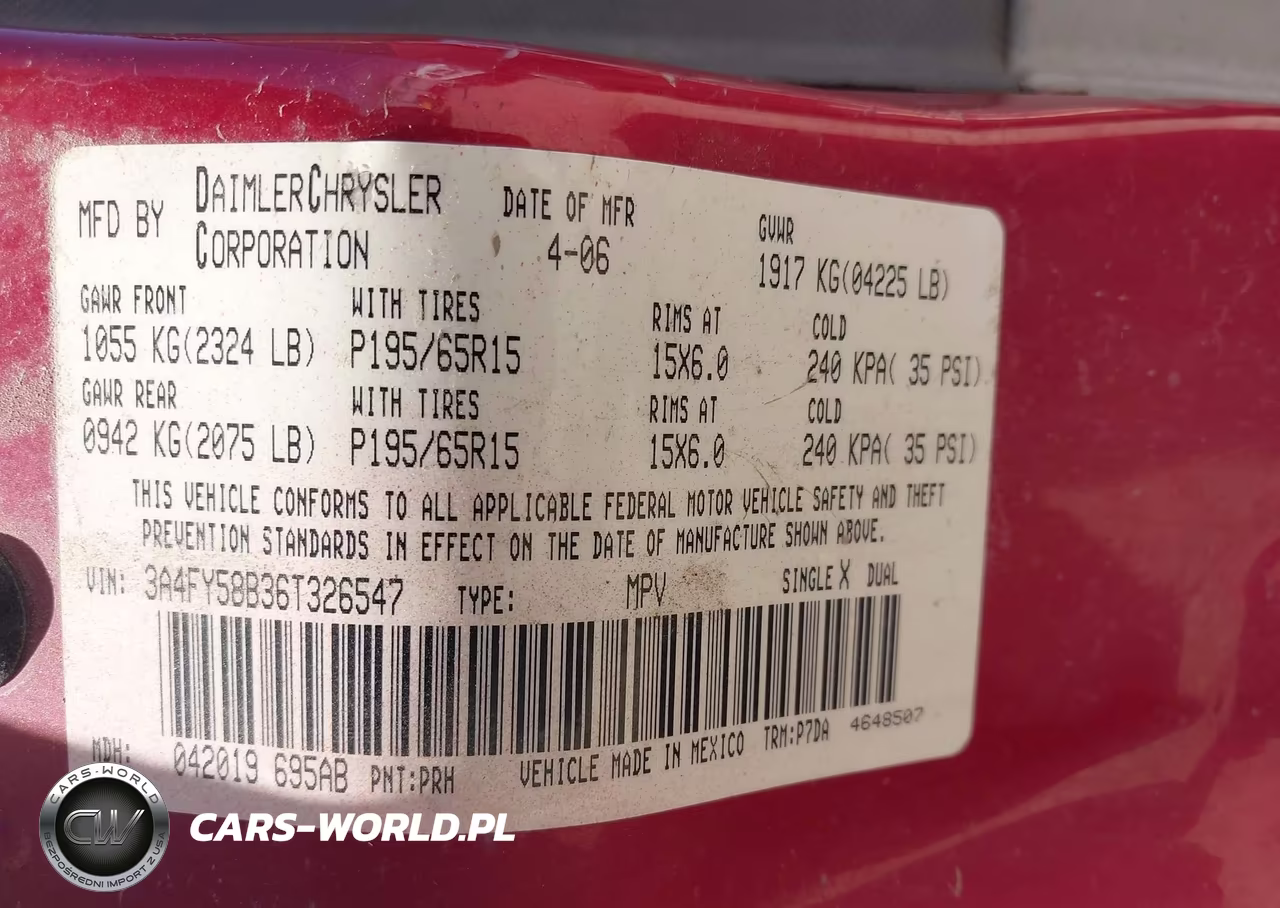 2006 Chrysler Pt Cruiser Touring VIN:3A4FY58B36T326547 - 9