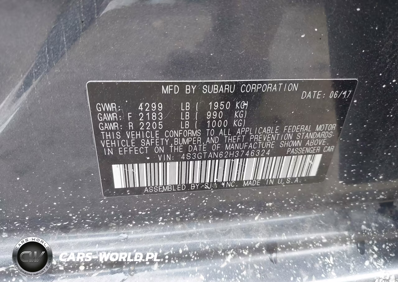 2017 Subaru Impreza 2.0I Limited VIN:4S3GTAN62H3746324 - 9
