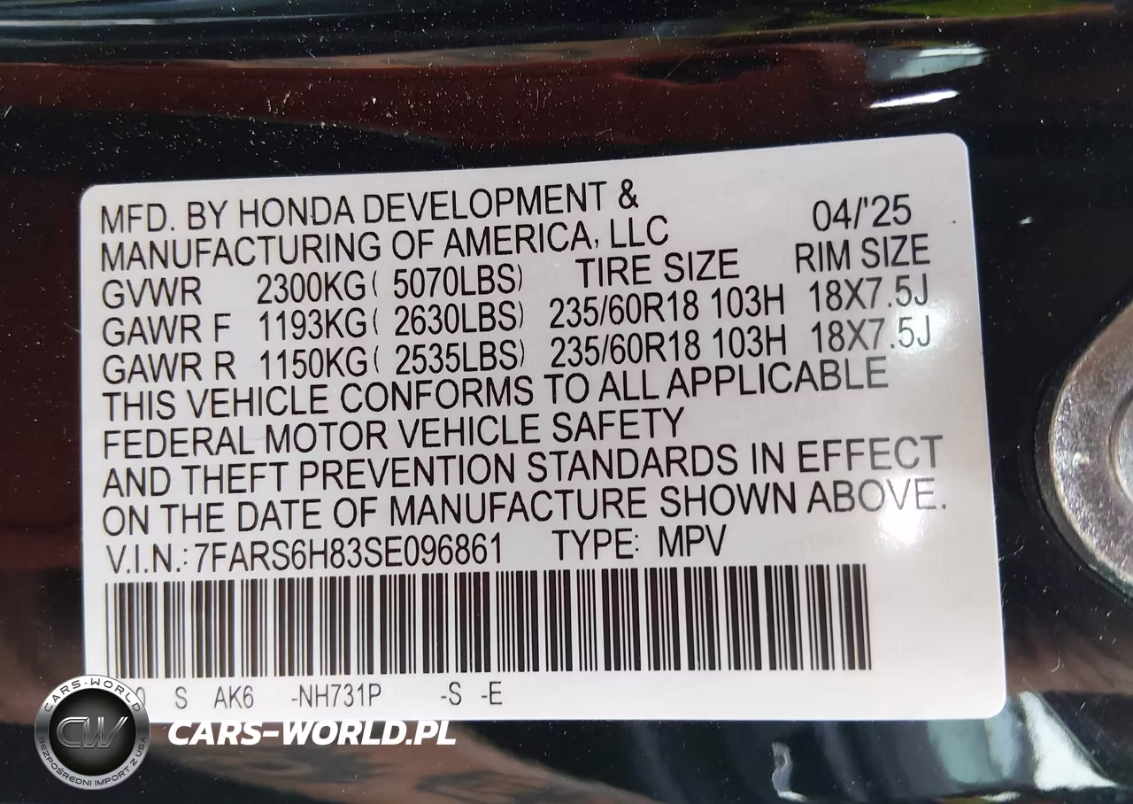 2025 Honda Cr-V Hybrid Sport-L VIN:7FARS6H83SE096861 - 9