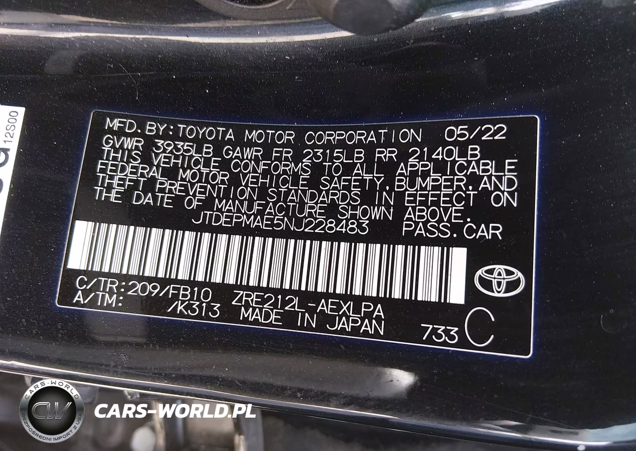 2022 Toyota Corolla Le VIN:JTDEPMAE5NJ228483 - 9