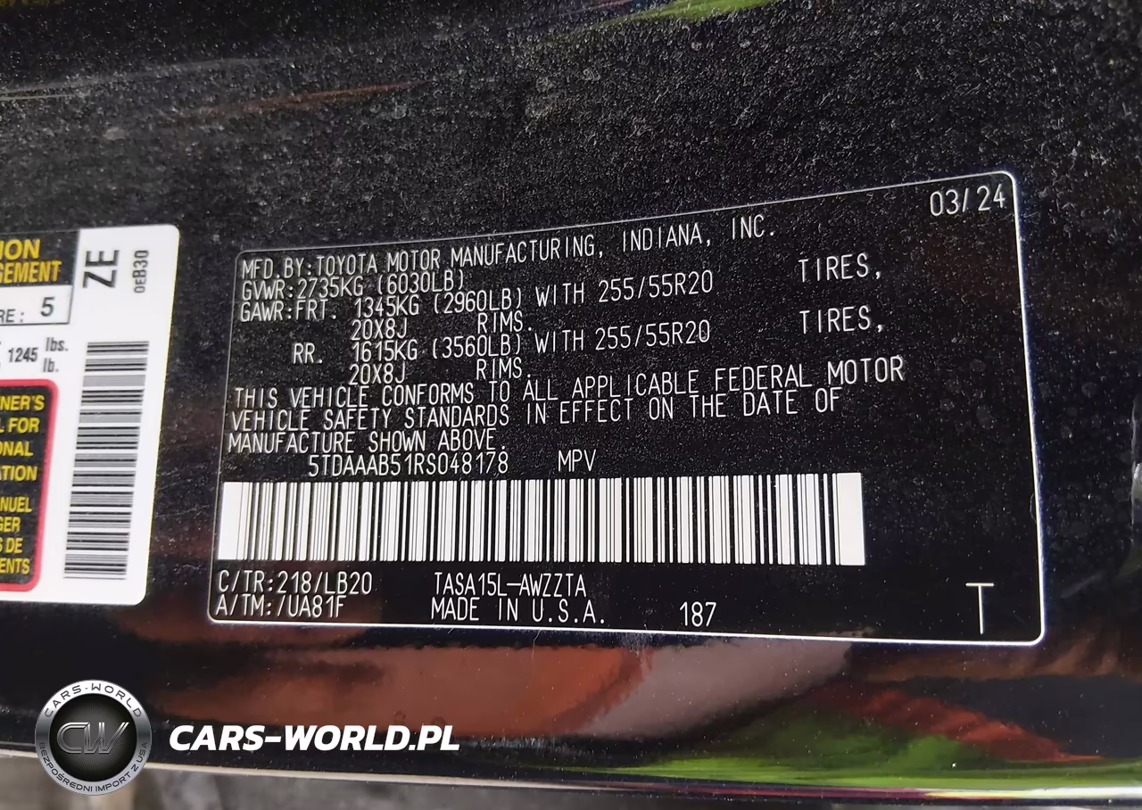 2024 Toyota Grand Highlander Platinum VIN:5TDAAAB51RS048178 - 9