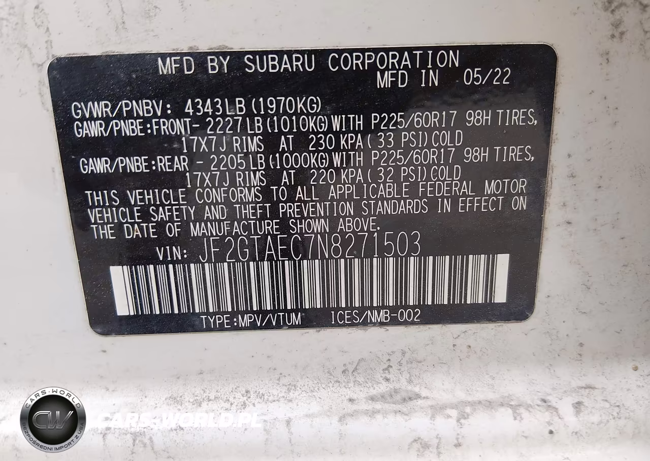 2022 Subaru Crosstrek Premium VIN:JF2GTAEC7N8271503 - 9