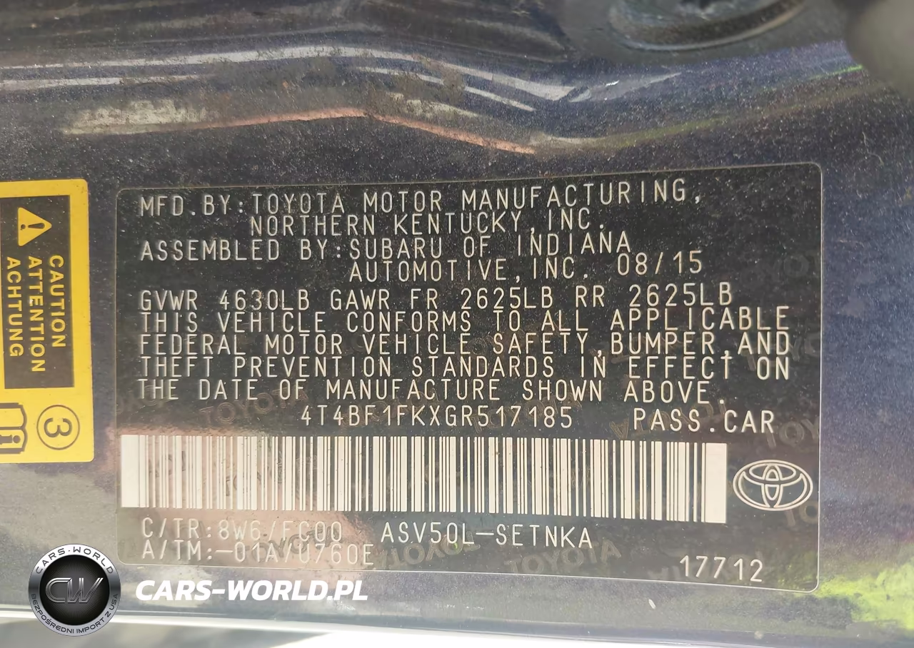 2016 Toyota Camry Le VIN:4T4BF1FKXGR517185 - 9