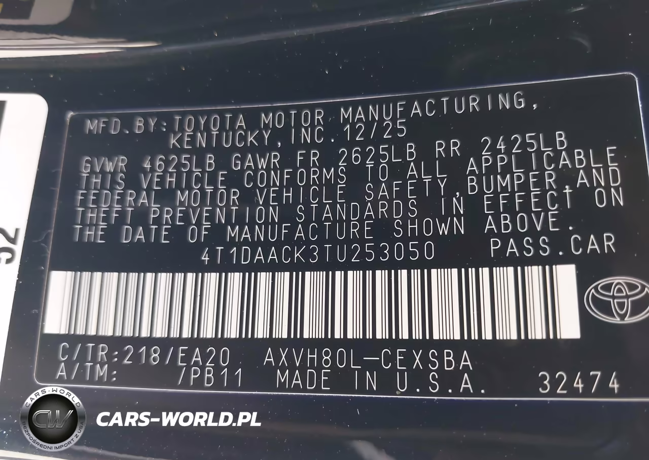 2026 Toyota Camry Se VIN:4T1DAACK3TU253050 - 9