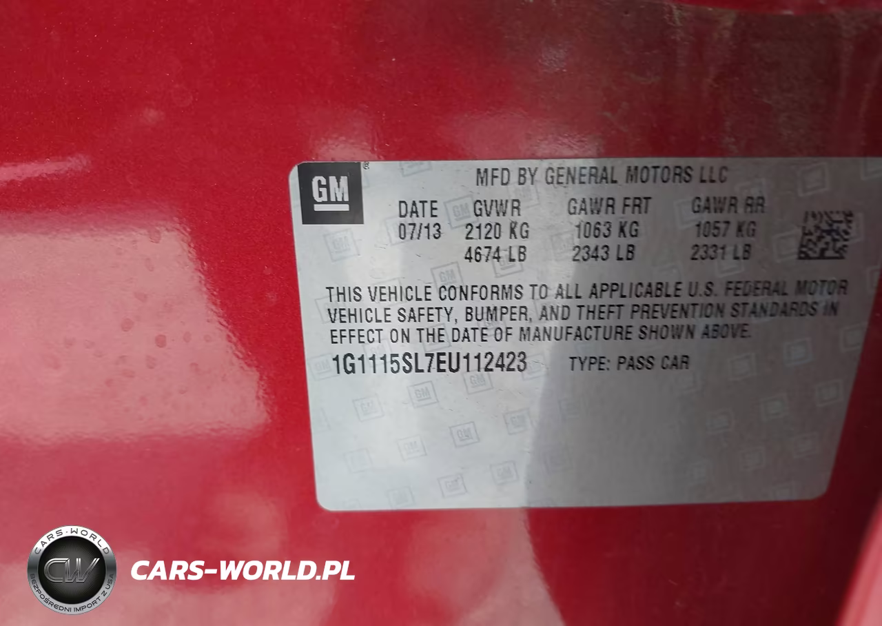 2014 Chevrolet Impala 1Lt VIN:1G1115SL7EU112423 - 9