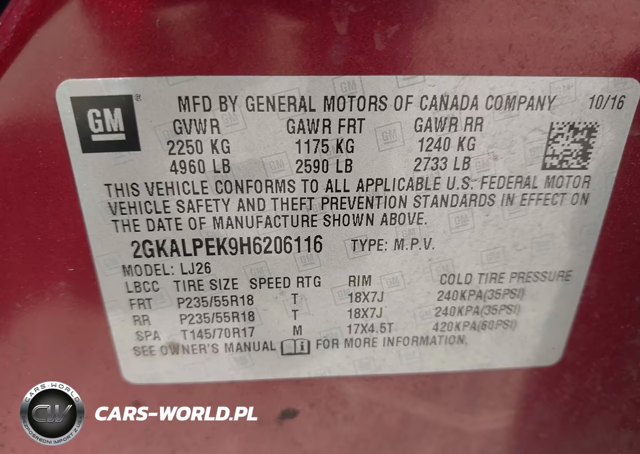 2017 GMC Terrain Slt VIN:2GKALPEK9H6206116 - 9