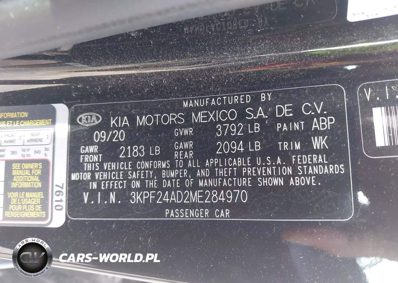 2021 Kia Forte Lxs VIN:3KPF24AD2ME284970 - 9