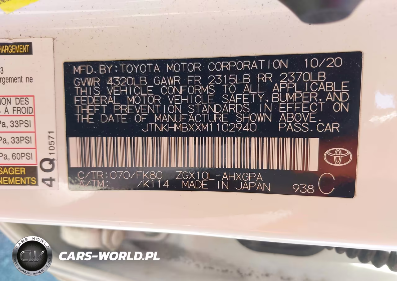 2021 Toyota C-Hr Xle VIN:JTNKHMBXXM1102940 - 9