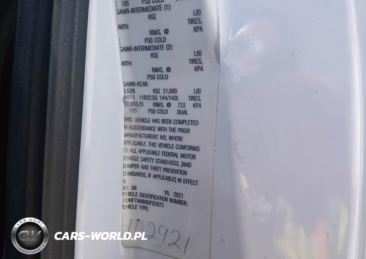 2022 Ford F-750 Gas VIN:1FDNF7AN8NDF02872 - 9