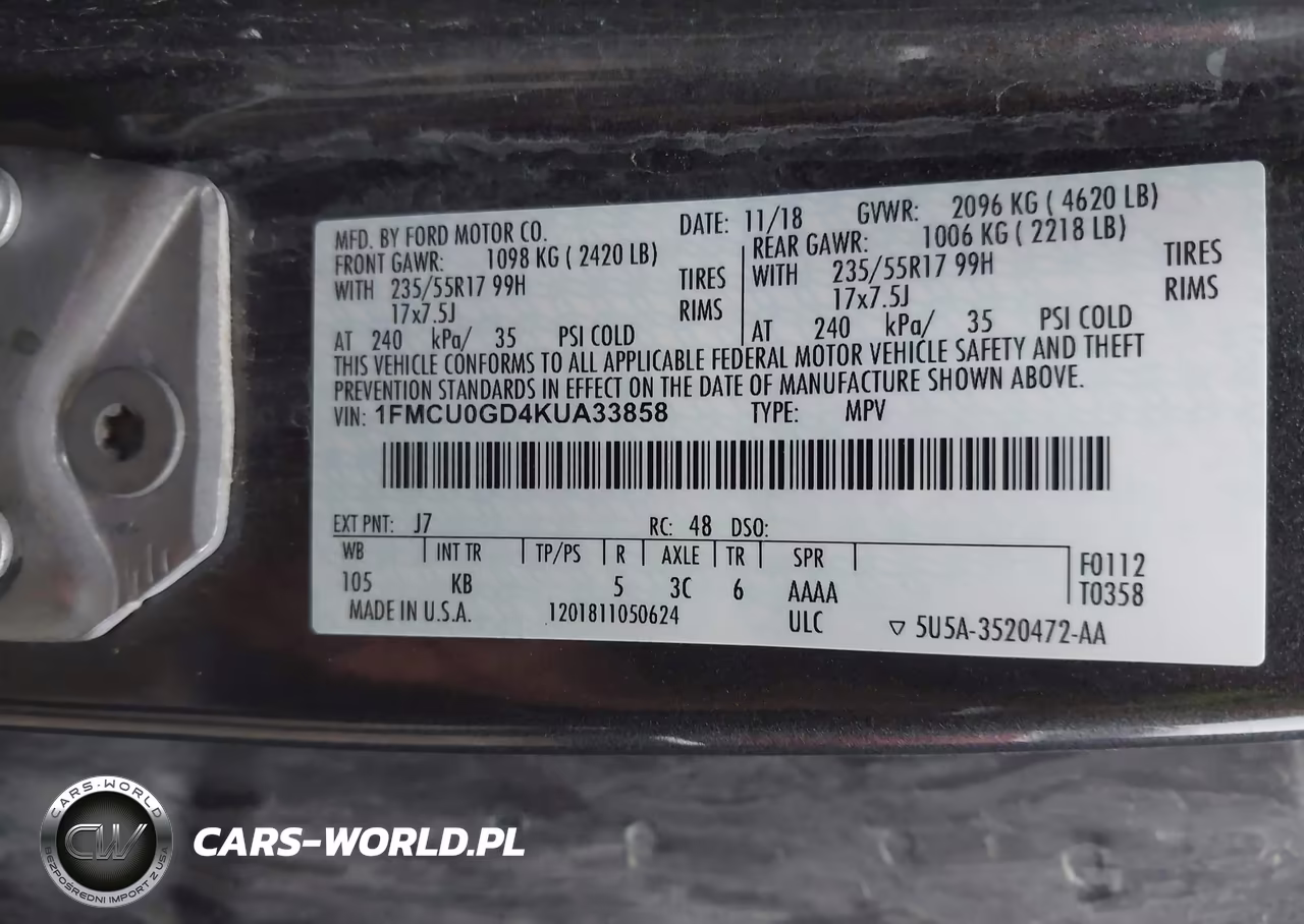 2019 Ford Escape Se VIN:1FMCU0GD4KUA33858 - 9