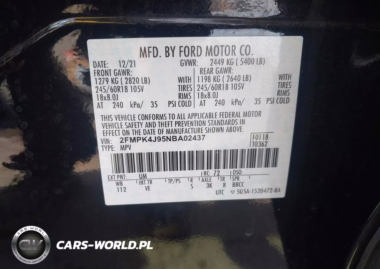 2022 Ford Edge Sel VIN:2FMPK4J95NBA02437 - 9