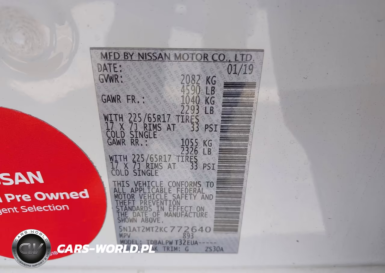 2019 Nissan Rogue S VIN:5N1AT2MT2KC772640 - 9