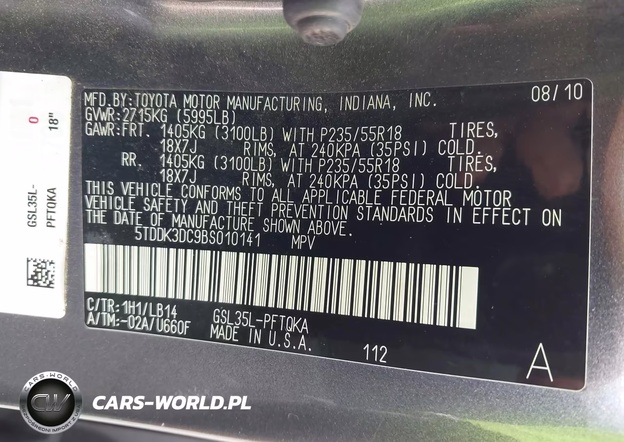 2011 Toyota Sienna Xle VIN:5TDDK3DC9BS010141 - 9